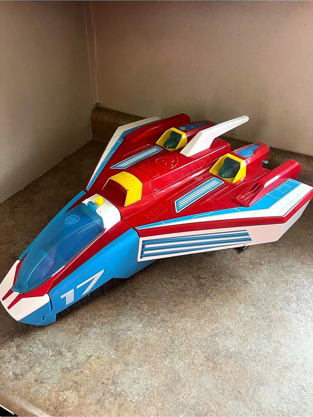 Paw Patrol Mighty Pups Command Center Super Paws 2 in 1 Transforming Jet Lights!